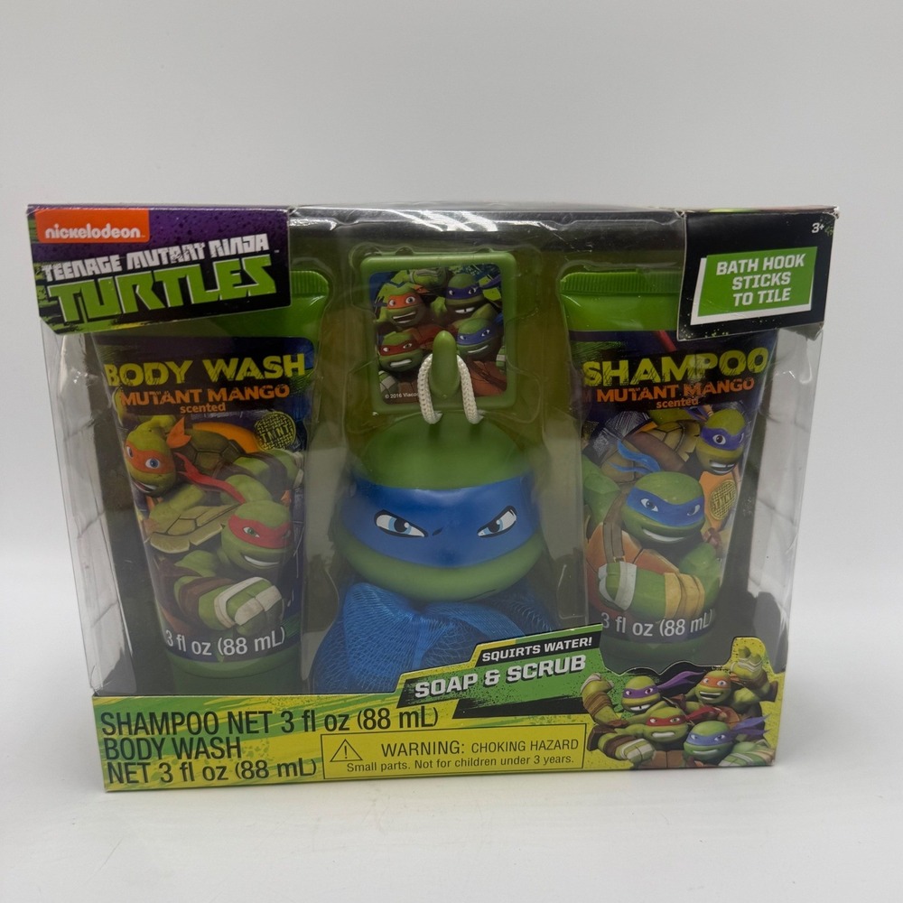 Teenage Mutant Ninja Turtles Bath Set Soap Scrub Mutant Mango Body Wash Shampoo